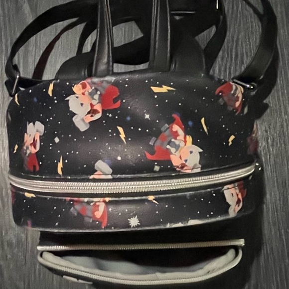 Loungefly Marvel Thor Chibi Mini Backpack Character Galaxy Bag Avengers - Picture 3 of 5